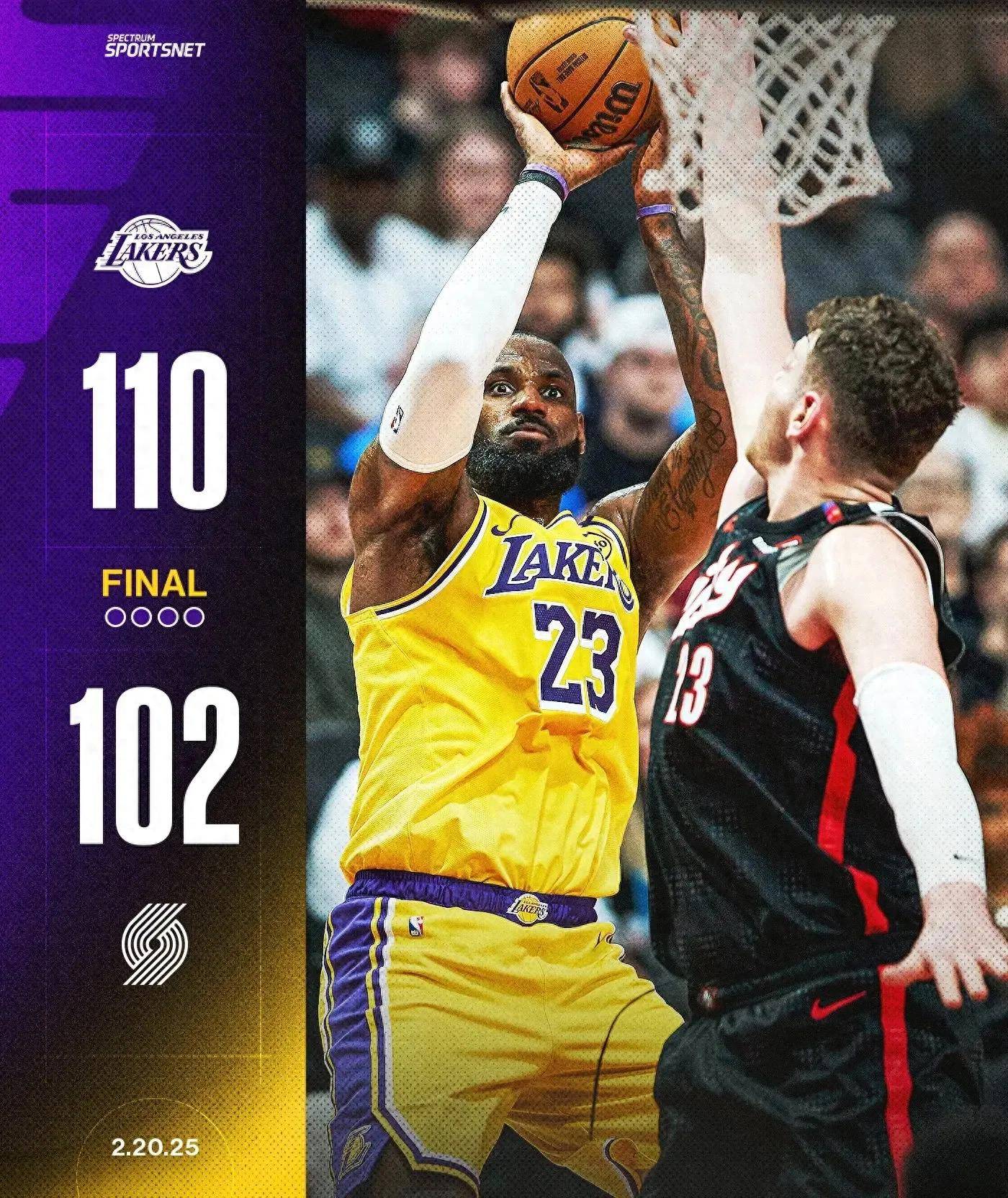 湖人力克开拓者，灵活变换战术反制对手